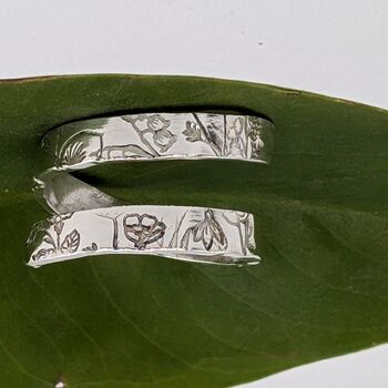 Blooming Beauty Sterling Silver Wrap Ring, 2 of 4