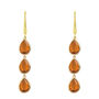 Sorrento Triple Drop Earring Gold Plated Silver, thumbnail 4 of 11