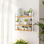 Adjustable Layer Three Tier Bamboo Bathroom Shelf Rack, thumbnail 3 of 7