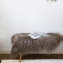 Luxurious Icelandic Rare Breed Sheepskin Rug In Warm Pebble, thumbnail 1 of 4