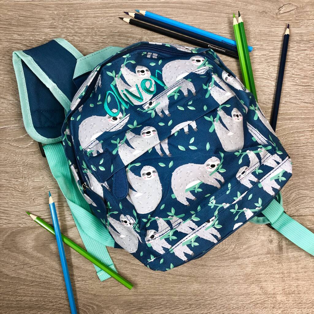 Personalised Sloth Kids Backpack, 1 of 2