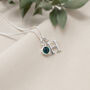 Chloe Personalised Birthstone Necklace Sterling Silver, thumbnail 1 of 3