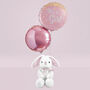 Welcome Baby Balloons With Little Pink Bunny Gift, thumbnail 1 of 4