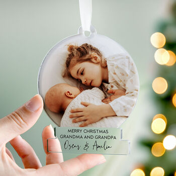 Personalised Christmas Photo Ornament Grandparents, 4 of 10