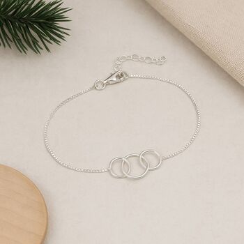 Sisters Forever Linked Sterling Silver Bracelet, 3 of 6