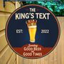 Kings Tipple Personalised Home Pub Sign / Man Cave Sign, thumbnail 2 of 8