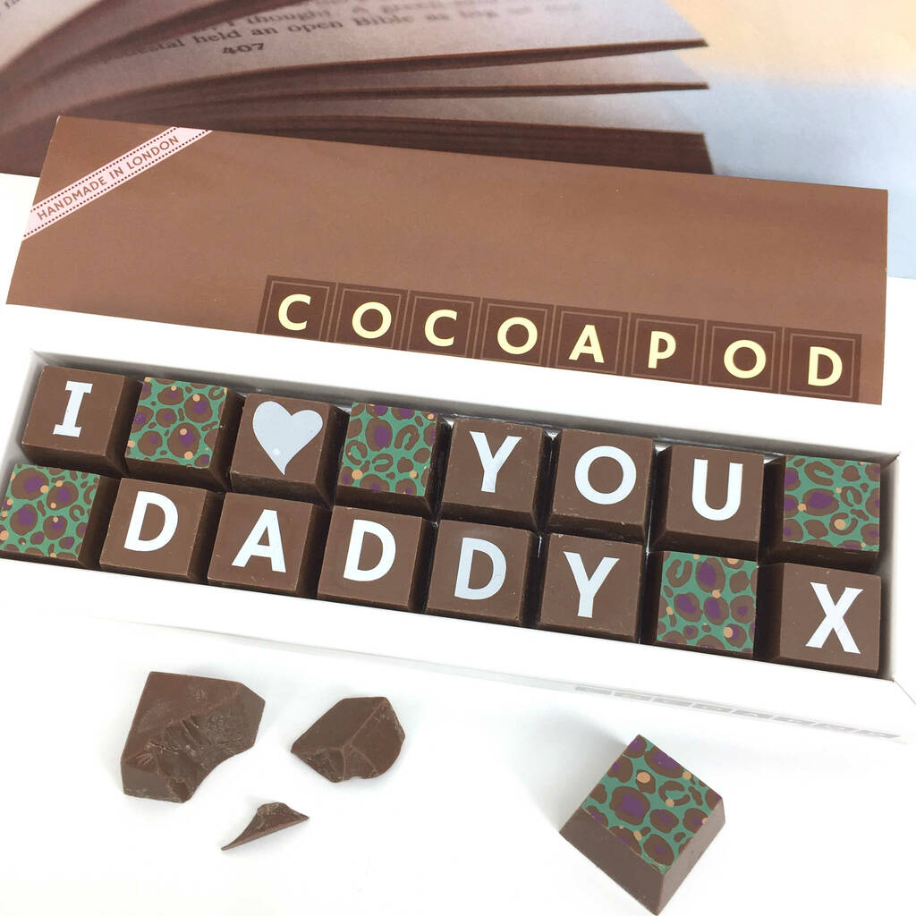 Father's Day Personalised Chocolate For Dad Or Daddy By Cocoapod ...