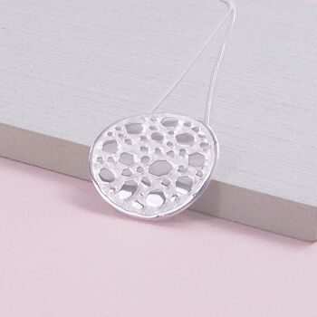 Sterling Silver Cobbled Pendant, 2 of 4