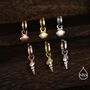 Mismatched Sea Shell Huggie Hoops Earrings In Sterling Silver, thumbnail 5 of 12