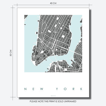 New York Map Art Print Limited Edition, 4 of 5