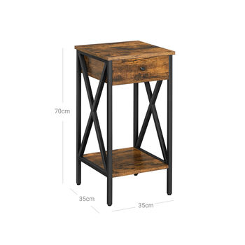 Tall Side Table With Drawer And Storage Shelf, 6 of 6