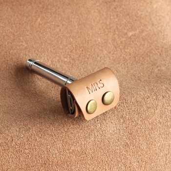 Personalised Leather Razor Cover, 2 of 9