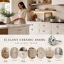 Ocean Leaf Round Shaped Ceramic Drawer Knobs, thumbnail 5 of 9