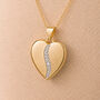 Personalised 9ct Gold Diamond Heart Locket Necklace With Photos, thumbnail 1 of 8