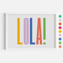 Personalised Typography Name Print 'Colour Love', thumbnail 1 of 10