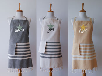 Personalised Cotton Apron, Tea Towels, Birthday Gift For Her, 3 of 12