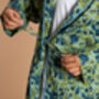 Indian Cotton Lime Patchouli Print Robe, thumbnail 3 of 4