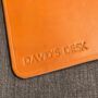 Personalised Leather Mouse Mat, Tan, thumbnail 3 of 12