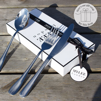 Stainless Steel Personalised Cutlery Three Piece Set, 9 of 11