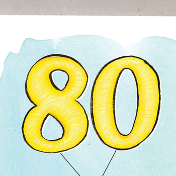 Fox Illustrated 80th Birthday Card, 3 of 7