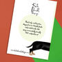 Sausage Dog Birthday Card, thumbnail 2 of 3