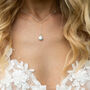 Silver Ball And Pearl Necklace, thumbnail 3 of 4