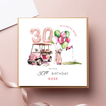 Personalised Golf Lover Womens Birthday Card, 4 of 6