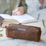 Personalised Buffalo Leather Square Pencil Case, thumbnail 1 of 11