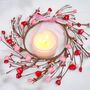 Light Up Twig Wreath Adorned With Hearts, thumbnail 2 of 8