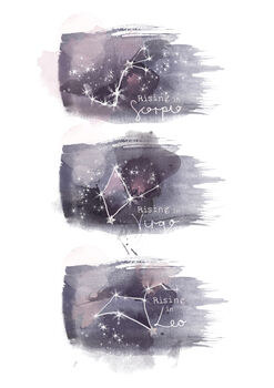 Personalised Zodiac 'Sun, Moon And Rising Signs' Print, 4 of 4