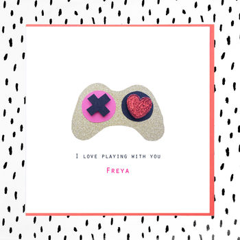 Game Console Happy Valentines Greeting Card, 5 of 5