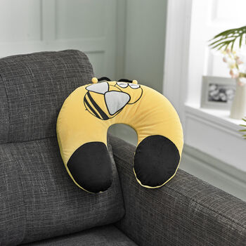 U Shaped Travel Neck Pillow Soft Animal Bee Cushion, 3 of 3