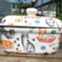 Lidded Butterdish In Cats And Kittens Design, thumbnail 6 of 7