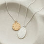 Reversible Initial And Zodiac Necklace In Silver Or Gold, thumbnail 1 of 4
