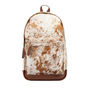 Natural Cowhide Leather Backpack In Brown And White, thumbnail 2 of 8