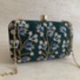 Emerald Green Handcrafted Ivy Rectangular Clutch, thumbnail 6 of 12