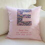 Personalised Embroidered Appliqued Christening Cushion, thumbnail 2 of 6
