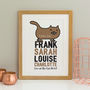 Cat Lovers Personalised Family Print, thumbnail 3 of 7