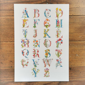 The Flower Alphabet Print, 3 of 9