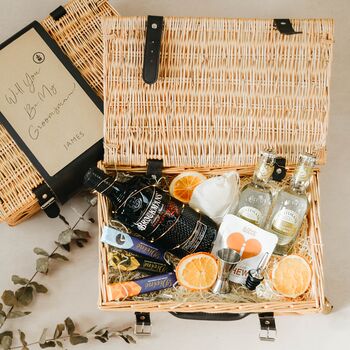 Will You Be My Best Man? Brockmans Gin Hamper, 3 of 7