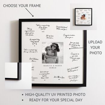 Personalised Wedding Photo Frame Guest Book, 2 of 6