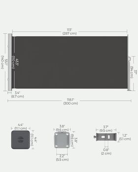 Side Shade Extendable Privacy Screen Outdoor Blind, 7 of 12