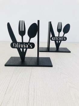 Personalised Kitchen Bookends, 3 of 4