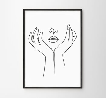 Black And White Set Of Three Line Art Posters, 3 of 7