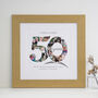 Personalised Golden Wedding Anniversary Collage, thumbnail 6 of 9