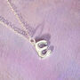 Sterling Silver Chunky Bubble Initial Letter Necklace, thumbnail 1 of 10