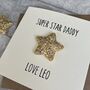 Personalised Glitter Super Star Daddy Father's Day Card, thumbnail 2 of 2