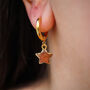 Sunstone Star Hoop Earrings, thumbnail 2 of 9