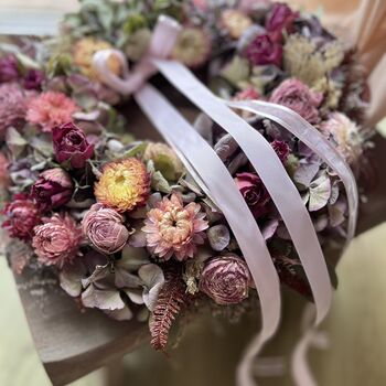 Cottage Style Dried Flower Wreath, 5 of 8