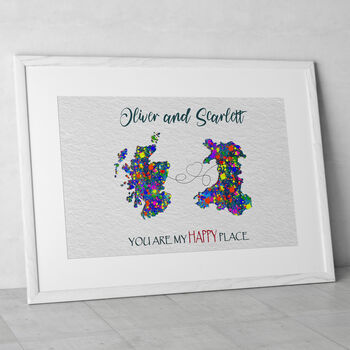 Travel Love Map Personalised Art Poster, 2 of 5